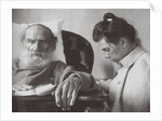 The Sick Leo Tolstoy with daughter Tatyana in Gaspra on the Crimea, 1902 by Anonymous