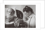 The Sick Leo Tolstoy with daughter Tatyana in Gaspra on the Crimea, 1902 by Anonymous