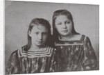 Marina Tsvetaeva with sister Anastasia, 1905 by Anonymous
