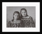 Marina Tsvetaeva with sister Anastasia, 1905 by Anonymous