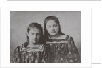 Marina Tsvetaeva with sister Anastasia, 1905 by Anonymous