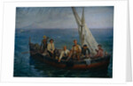 Lenin and the author Maxim Gorky with the Fishermen at the Capri Island, 1946 by Yefim Mikhailovich Tcheptsov