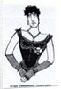 Igor Severyanin Caricature, 1915 by Viktor Nikolaevich Deni