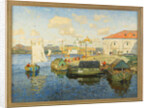 Town on the Volga River, 1913 by Konstantin Ivanovich Gorbatov