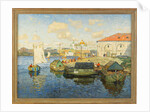 Town on the Volga River, 1913 by Konstantin Ivanovich Gorbatov