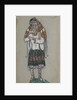 The Girl. Costume design for the ballet The Rite of Spring (Le Sacre du Printemps) by I. Stravinsky, 1912 by Nicholas Roerich