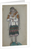 The Girl. Costume design for the ballet The Rite of Spring (Le Sacre du Printemps) by I. Stravinsky, 1912 by Nicholas Roerich