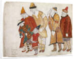 Peoples. Costume design for the opera Prince Igor by A. Borodin by Nicholas Roerich