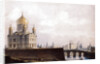 The Cathedral of Christ the Saviour with View of the Moscow Kremlin, 1836-1837 by Alexander Andreyevich Thon
