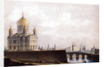 The Cathedral of Christ the Saviour with View of the Moscow Kremlin, 1836-1837 by Alexander Andreyevich Thon