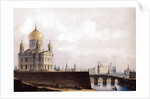 The Cathedral of Christ the Saviour with View of the Moscow Kremlin, 1836-1837 by Alexander Andreyevich Thon