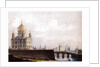 The Cathedral of Christ the Saviour with View of the Moscow Kremlin, 1836-1837 by Alexander Andreyevich Thon