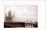 The Cathedral of Christ the Saviour with View of the Moscow Kremlin, 1836-1837 by Alexander Andreyevich Thon