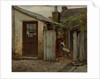 Girl with bird at the King Street bakery, 1886 by Frederick McCubbin