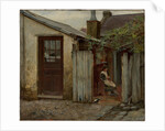Girl with bird at the King Street bakery, 1886 by Frederick McCubbin