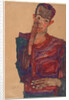 Self-Portrait with Eyelid Pulled Down, 1910 by Egon Schiele