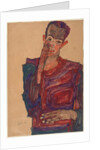 Self-Portrait with Eyelid Pulled Down, 1910 by Egon Schiele