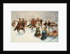 Winter landscape with Cossacks by Adolf Baumgartner-Stoiloff