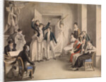 Franz Schubert. Party game of the Schubertians in Atzenbrugg, 1821 by Leopold Kupelwieser