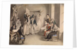Franz Schubert. Party game of the Schubertians in Atzenbrugg, 1821 by Leopold Kupelwieser