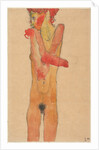 Nude Girl with Folded Arms, 1910 by Egon Schiele