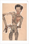 Nude Self-Portrait, Grimacing, 1910 by Egon Schiele