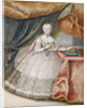 Portrait of Empress Maria Theresia of Austria in Lace Long Gown, c. 1740 by Anonymous