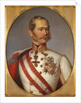 Portrait of Franz Joseph I of Austria, ca 1855 by Anonymous