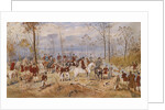 Fox hunting, c. 1890 by Julius von Blaas