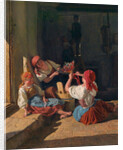Children decorating a Conscripts hat, 1854 by Ferdinand Georg Waldmüller