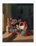 Children decorating a Conscripts hat, 1854 by Ferdinand Georg Waldmüller