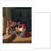 Children decorating a Conscripts hat, 1854 by Ferdinand Georg Waldmüller