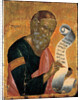 Saint John the Evangelist writing his Revelations, ca 1455 by Andreas Ritzos