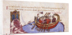 Thomas the Slav flees to the Arabs (Miniature from the Madrid Skylitzes), 11th-12th century by Anonymous