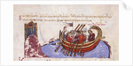 Thomas the Slav flees to the Arabs (Miniature from the Madrid Skylitzes), 11th-12th century by Anonymous