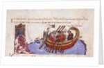 Thomas the Slav flees to the Arabs (Miniature from the Madrid Skylitzes), 11th-12th century by Anonymous