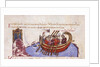 Thomas the Slav flees to the Arabs (Miniature from the Madrid Skylitzes), 11th-12th century by Anonymous