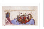 Thomas the Slav flees to the Arabs (Miniature from the Madrid Skylitzes), 11th-12th century by Anonymous
