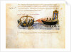 Greek fire. Miniature from the Madrid Skylitzes, 11th-12th century by Anonymous