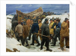 The Lifeboat is Taken through the Dunes, 1883 by Michael Ancher