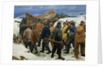 The Lifeboat is Taken through the Dunes, 1883 by Michael Ancher