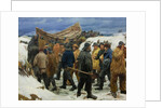 The Lifeboat is Taken through the Dunes, 1883 by Michael Ancher