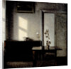 Interior with potted plant on card table, 1910-1911 by Vilhelm Hammershøi