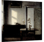Interior with potted plant on card table, 1910-1911 by Vilhelm Hammershøi