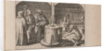 Illustration for Tripvs avrevs, hoc est, Tres tractatvs chymici selectissimi.., 1618 by Theodor de Bry