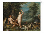 Paradise Landscape with Eve Tempting Adam by Jan Brueghel the Younger
