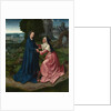 The Visitation of the Virgin to Saint Elizabeth. Panel from an Altarpiece, ca 1515 by Master of 1518