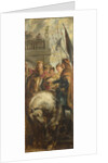 Kings Clothar and Dagobert dispute with a Herald from the Emperor Mauritius. Sketch for High Altarpiece, St Bavo, Ghent, 1611 by Pieter Paul Rubens