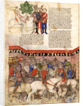 The Knights of the Round (Miniature from La Quête du Saint Graal et la Mort dArthus), ca 1220 by Anonymous master