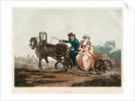 Sledge driving, 1830-1840s by Michel François Damam-Demartrait